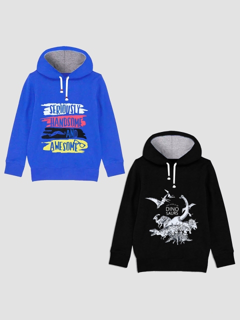 

KUCHIPOO Boys Multicoloured Printed Hooded Sweatshirt, Multi