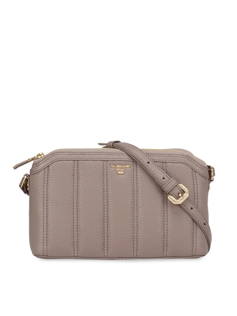 

Da Milano Brown Leather Structured Sling Bag