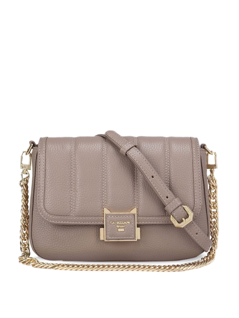 

Da Milano Brown Textured Leather Shopper Sling Bag