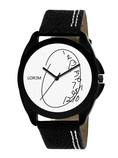 

FERRIZZO Men White Printed Dial & Black Straps Analogue Watch