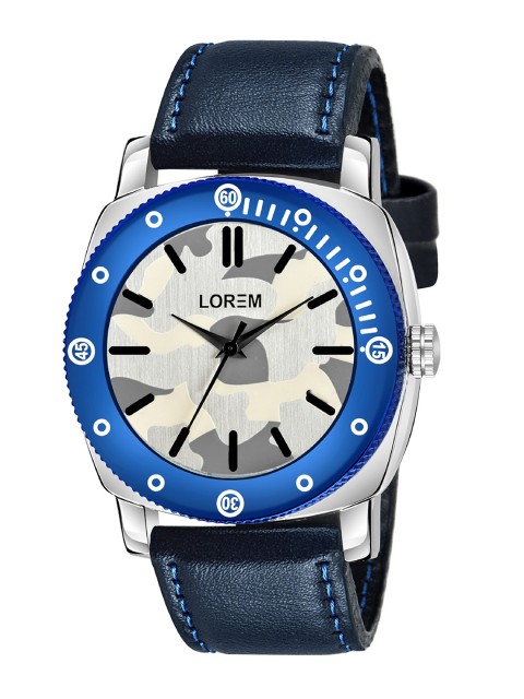 

FERRIZZO Men Blue Printed Dial & Blue Straps Analogue Watch