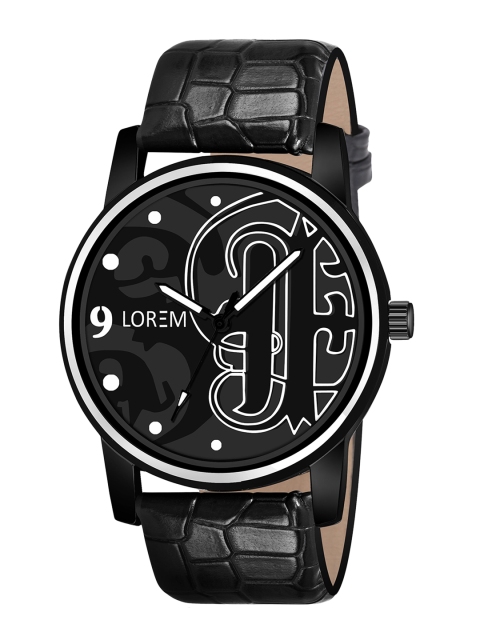 

FERRIZZO Men Black Printed Dial & Black Bracelet Style Straps Analogue Watch