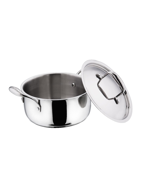 

Vinod Silver-Coloured Solid Stainless Steel Cookware