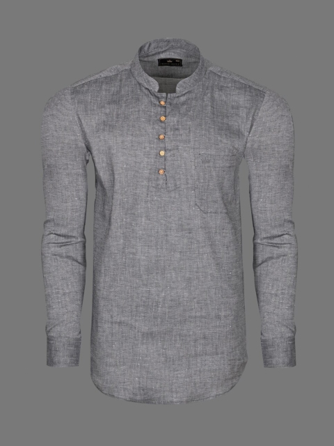 

FRENCH CROWN Men Grey Standard Formal Shirt