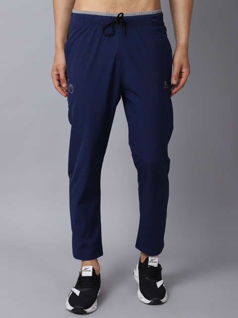 

Gallus Men Navy Blue Self Design Track Pants