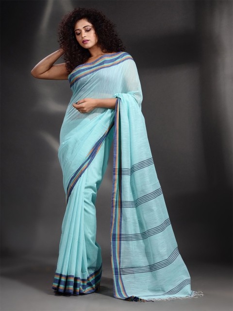 

Arhi Women Blue & Navy Blue Woven Design Pure Cotton Saree