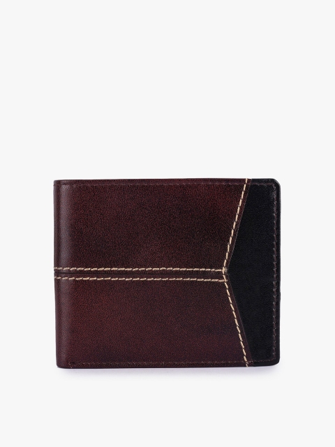 

BuckleUp Men Brown Leather Two Fold Wallet
