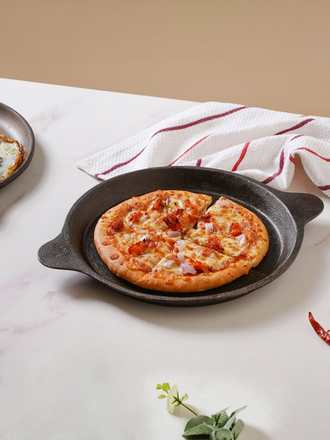 

Nestasia Black Solid Cast Iron Ultra Smooth Frying Pan
