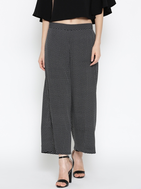 

Sera Women Black Flared Printed Palazzos
