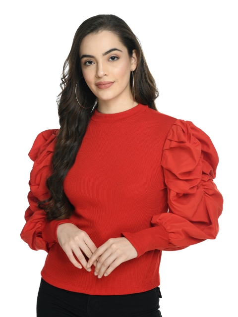 

LEXREX Red Bishop Sleeves Top