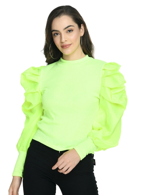 

LEXREX Women Lime Green Solid Top