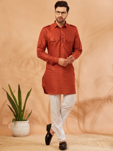 

Armaan Ethnic Men Red Pure Cotton Kurta with Pyjamas