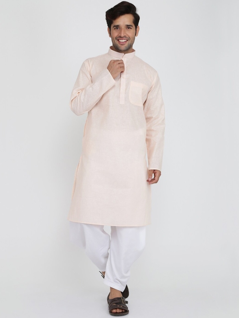 

ROYAL KURTA Men Pink Pure Cotton Kurti with Sharara