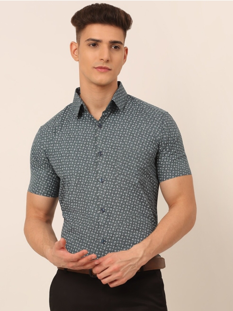 

JAINISH Men Grey Classic Floral Printed Formal Shirt