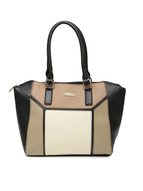 

Addons Black & Brown Colourblocked Shoulder Bag