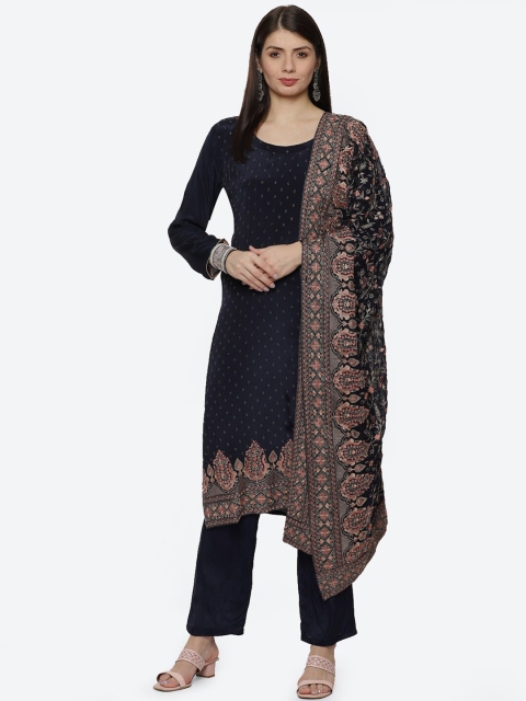 

Biba Blue & Pink Unstitched Dress Material