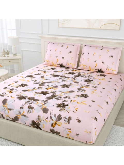 

haus & kinder Double sized Pink Bedsheet with pillow covers