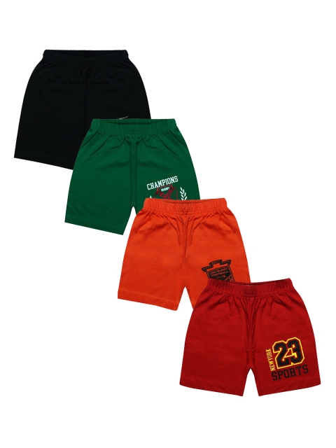 

MIST N FOGG Unisex Kids Black Printed Shorts Pack of 4