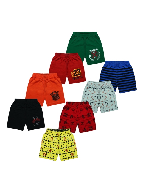 

MIST N FOGG Unisex Kids Set of 12 Orange Printed Shorts