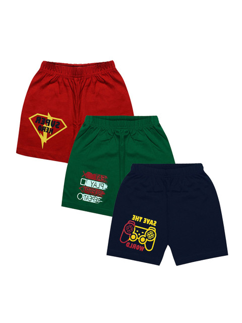 

MIST N FOGG Kids Red and Green and Blue Printed Shorts, Multi
