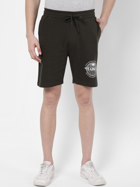 

R&B Men Olive Green Regular Shorts
