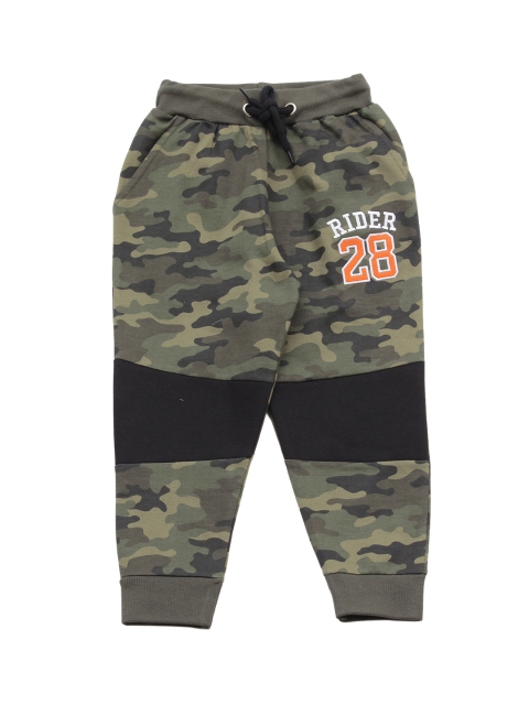 

Lil Lollipop Unisex Kids Green Camouflage Printed Joggers