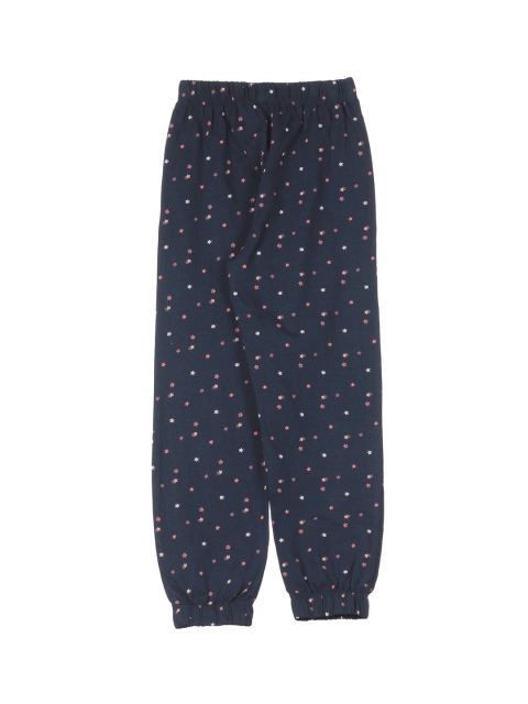 

Lil Lollipop Unisex Kids Navy Blue Printed Jogger Trousers