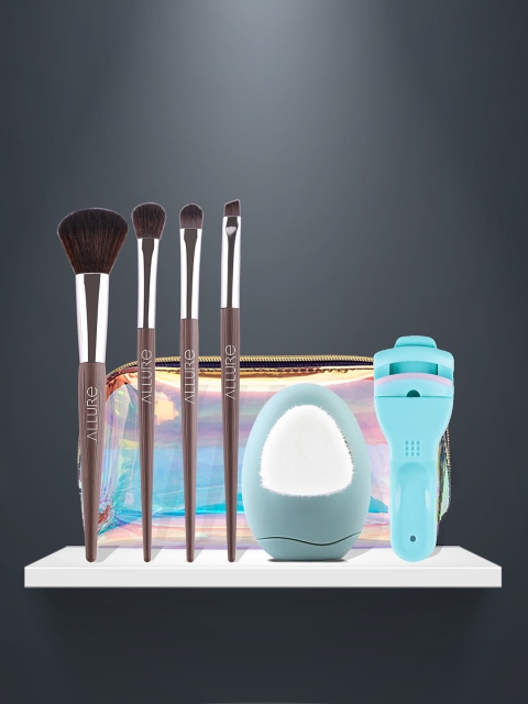 

ALLURE Black Makeup Brush Gift Set, Brown