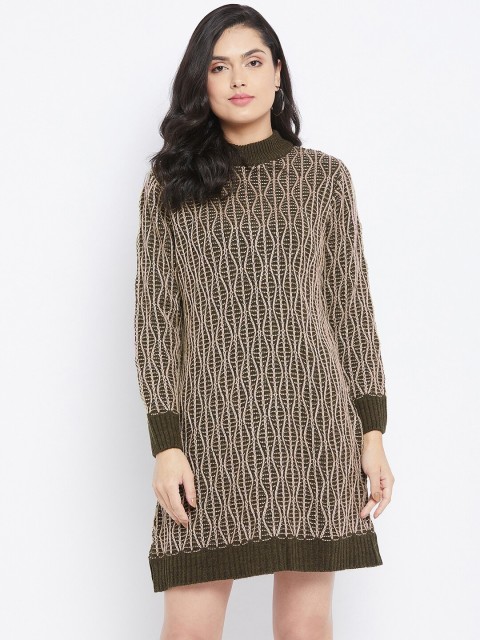 

Knitstudio Olive Green High Neck Tunic