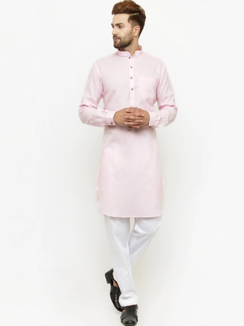 

Chitwan Mohan Men Pink Pathani Kurta