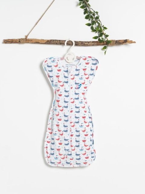 

haus & kinder Infant Dreamsack Cotton Snug Swaddle, Blue