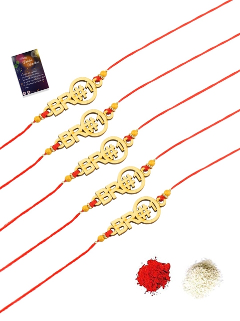 

Silver Shine Unisex Golden Tone Rakhi, Gold