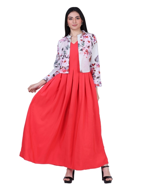 

NOBEY White Linen Crepe Formal Maxi Dress