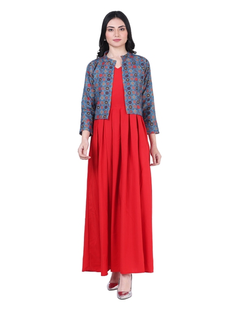 

NOBEY Navy Blue Linen Crepe Formal Maxi Dress