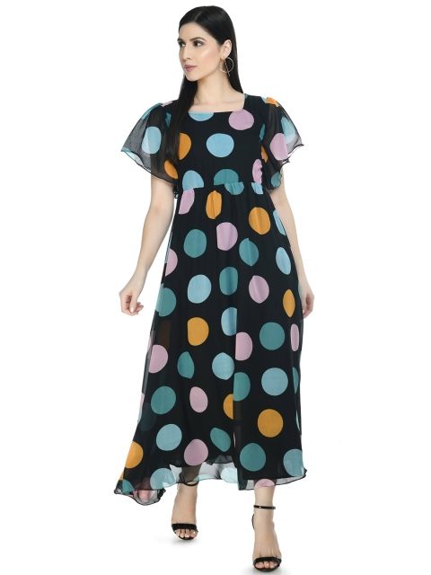 

NOBEY Black Georgette Formal Maxi Dress