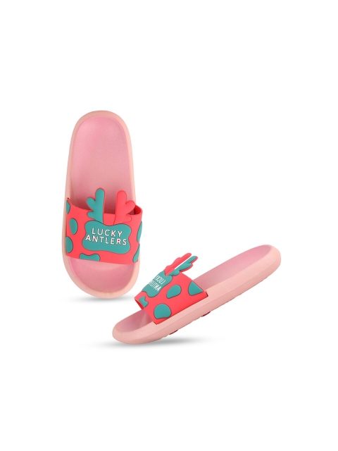

Try Me Women Pink & Red Printed Sliders