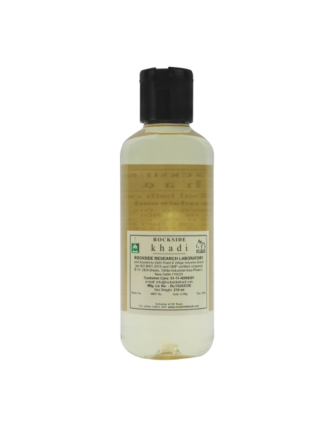 

ROCKSIDE KHADI Herbal Sandalwood Bath Oil 210ml, Transparent