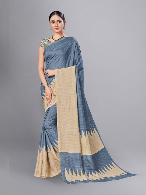 

VIMLA Grey & Beige Art Silk Mysore Silk Saree