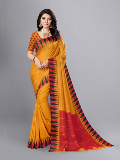 

VIMLA Yellow & Red Art Silk Mysore Silk Saree