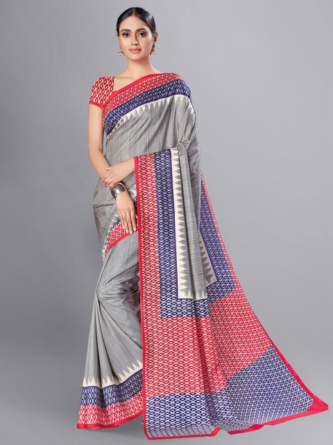 

VIMLA Grey & Purple Art Silk Mysore Silk Saree