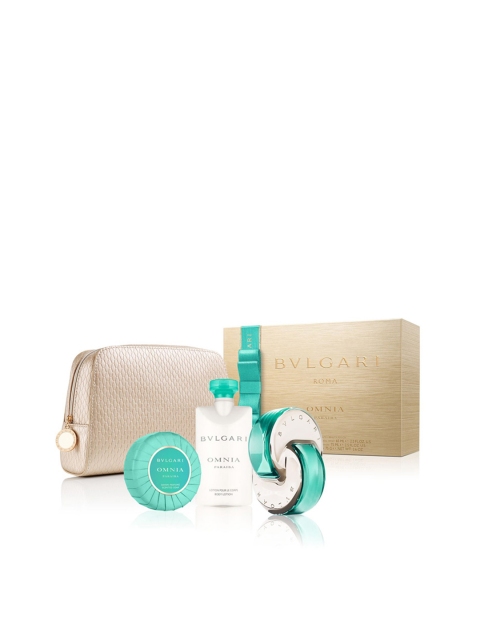 

Bvlgari Women Omnia Paraiba Set EDT + Lotion + Soap + Pouch, Na