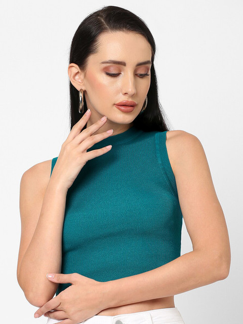 

Kraus Jeans Teal Tank Crop Top