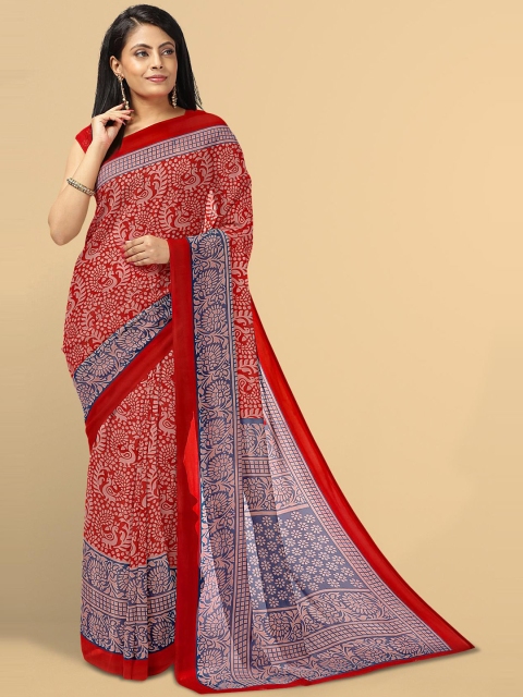 

Kalamandir Red & Grey Floral Saree