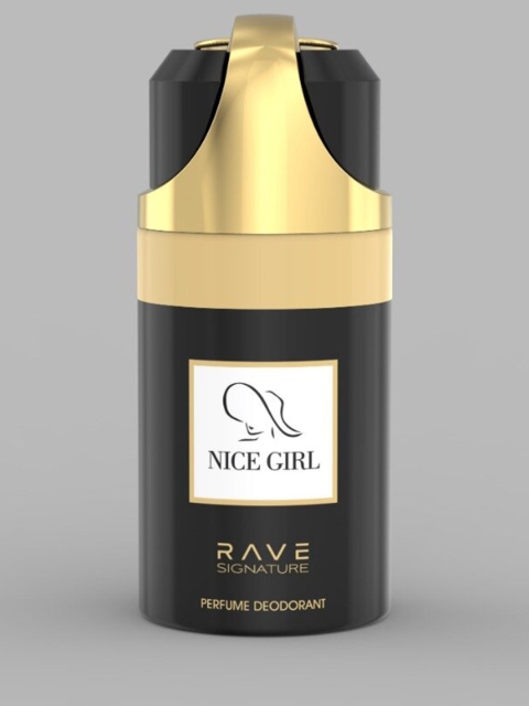 

Lattafa Women Rave Signature Nice Girl Perfume Deodorant Spray - 250 ml, Black