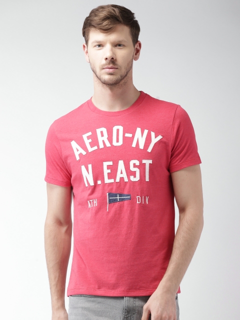 

Aeropostale Men Red Round Neck T-shirt