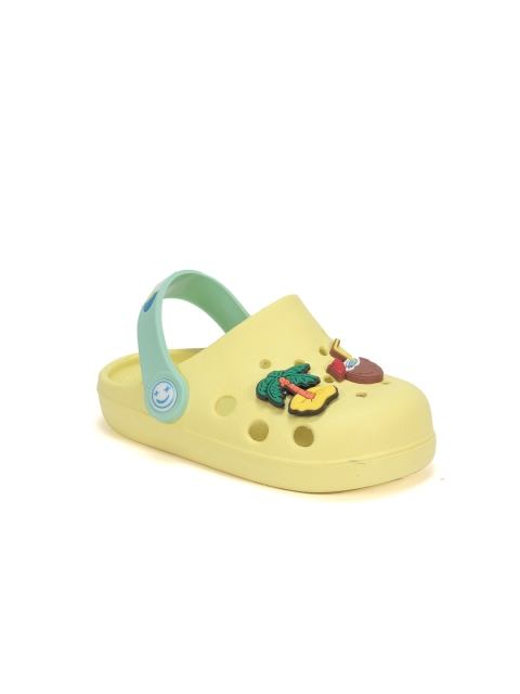 

Lil Lollipop Kids Yellow & Green Printed Rubber Clogs