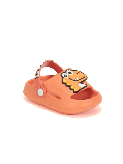 

Lil Lollipop Kids Orange & Off White Printed Rubber Clogs