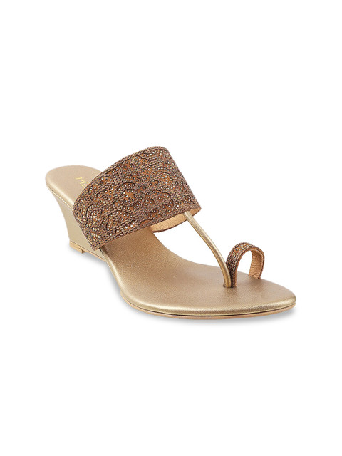 

Metro Women Gold-Toned Wedge Heels