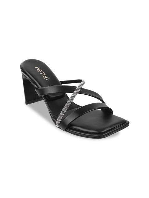 

Metro Black Block Sandals
