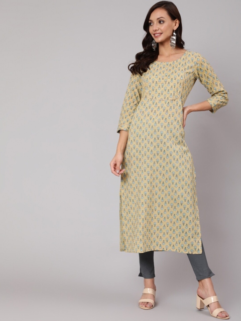 

Nayo Women Yellow Ethnic Motifs Printed Kurta